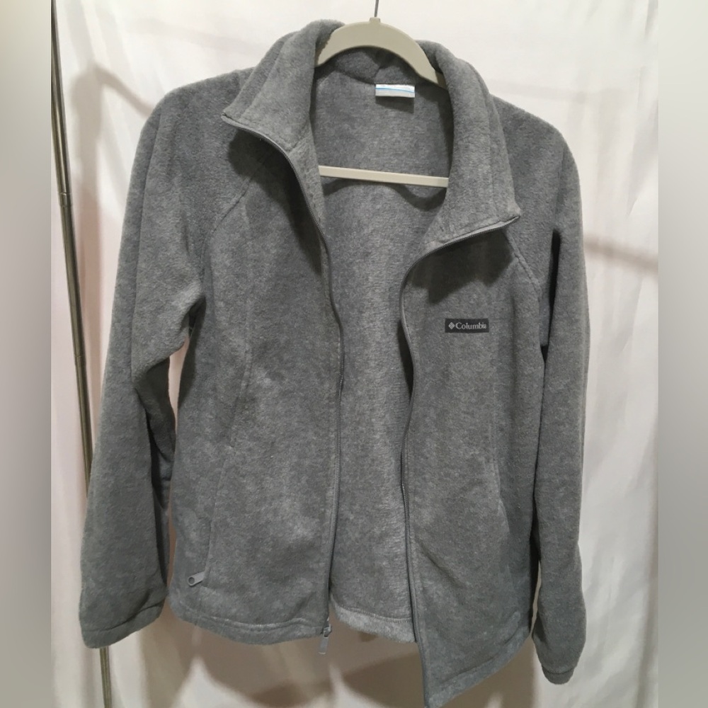 Columbia Heather Gray Full-Zip Fleece